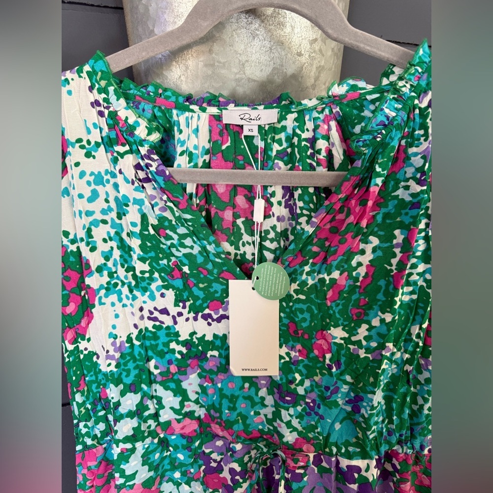 Rails Juni Dress Gardenia Floral Size xs NWT - Picture 3 of 5